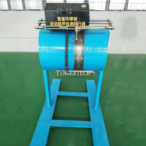 Boru kaynak dikişi için ultrasonik su filmi yöntemi test sistemi