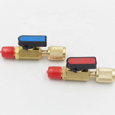 1/4 SAE R410a Klimaanlagen-K&auml;ltemittel-Kugelhahn aus Messing