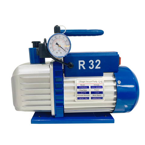 R32 R410A R22 Soğutma HVAC AC hava pompası için iki aşamalı döner kanat vakum pompası