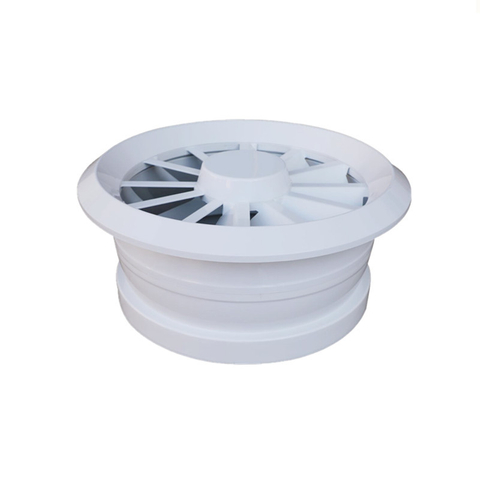 HVAC Alüminyum Ayarlanabilir Bıçaklar Tavan Yuvarlak Girdap Hava Difüzörü