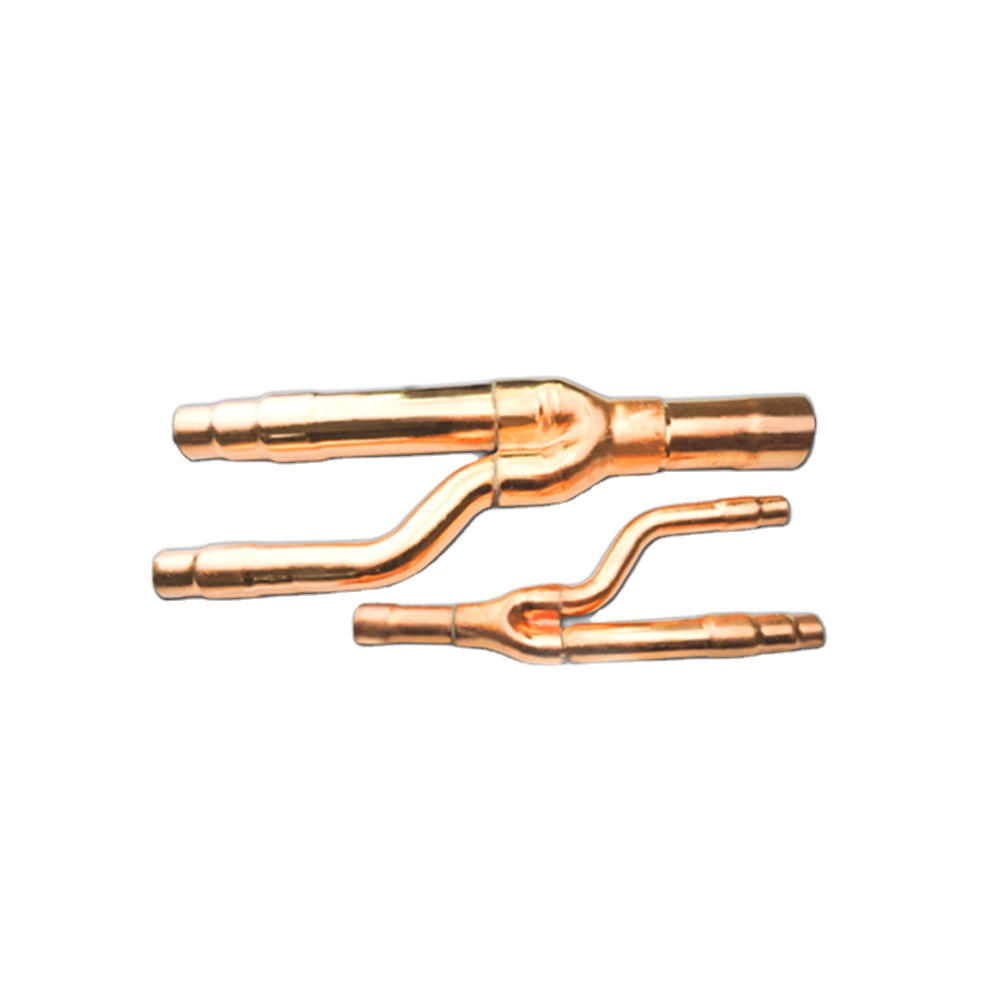 Multi Standard Refrigeration Pipe Fittings Copper Y Joint Disperse Refnet Applying To Haier Type