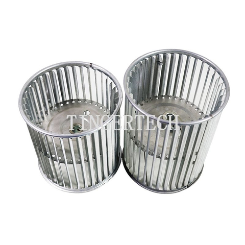 Turbine de ventilateur centrifuge incurv&eacute;e vers l'avant &agrave; double entr&eacute;e &agrave; entra&icirc;nement direct, 145*160mm, 145*190mm,12mm,14mm, arbre 12.7mm, roues de ventilateur