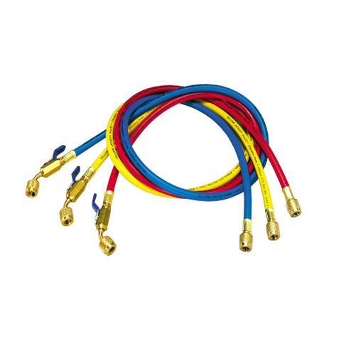 Tuyau de charge Standard R12, R22 et R502, ensemble de tuyaux de charge flexibles pour gaz AC, jaune, HVAC, réfrigérant